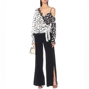 Self-Portrait Leopard Print One-Shoulder Top